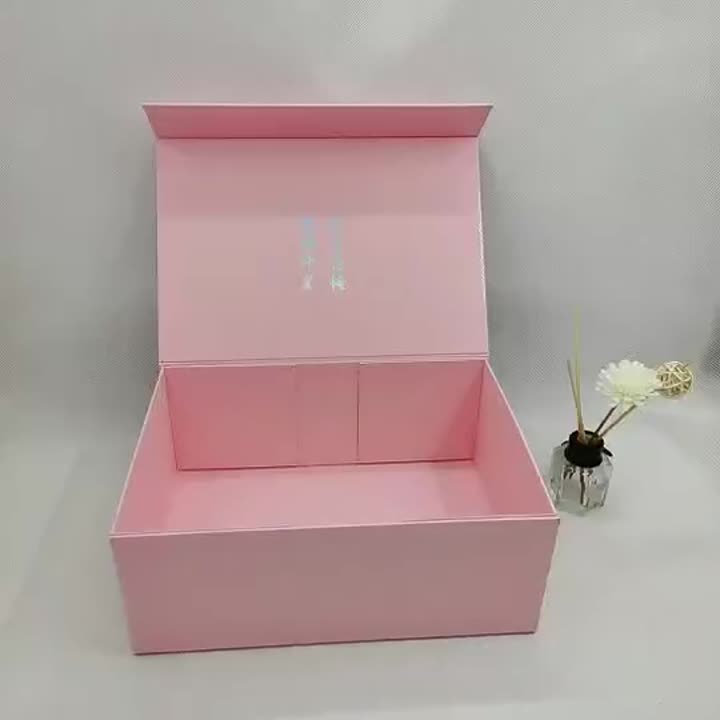 pink folding magnetic box