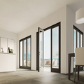 Double Glass Aluminum Casement Doors for Sale: Powder Coated Commercial Aluminum Frames1
