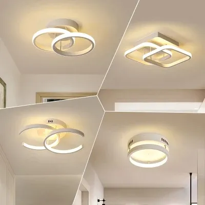 Lâmpada de teto LED moderno redondo elegante para sala de estar1