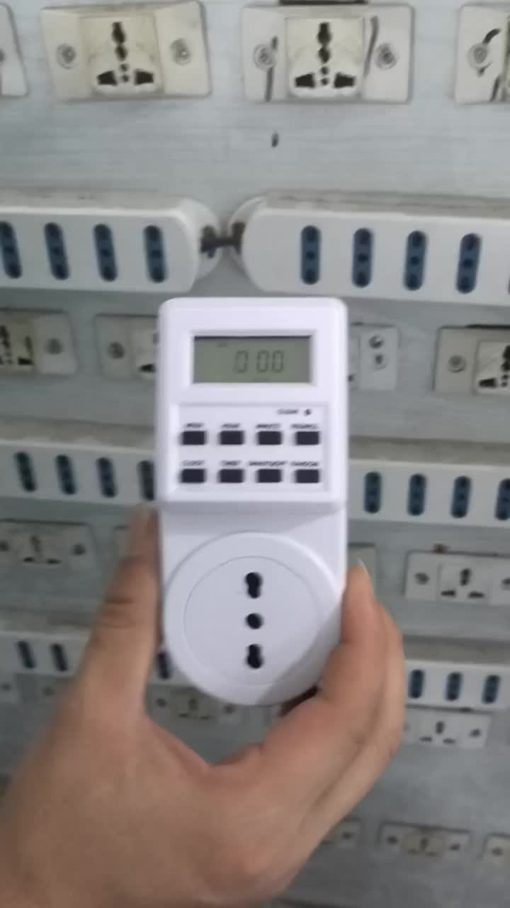 Praktischer Betrieb IT kleine Bildschirm Timer Timing Switch Socket Elektronische Timer Wand Elektrische Sockel