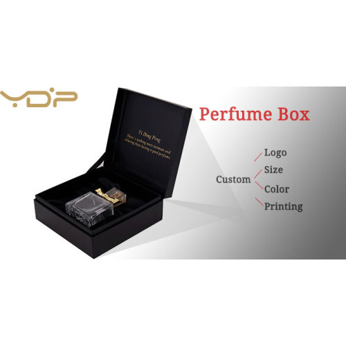 Custom Black Flip Perfume Packaging Box Paper Perfume Gift Box Factory