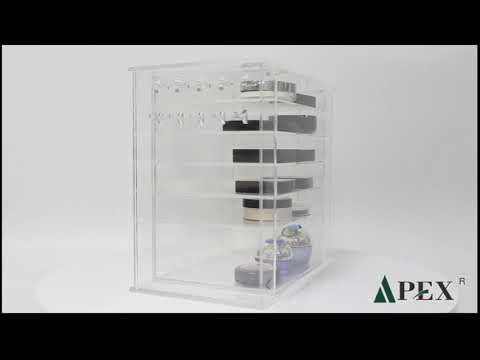 2019 new clear acrylic makeup organizer case with lid