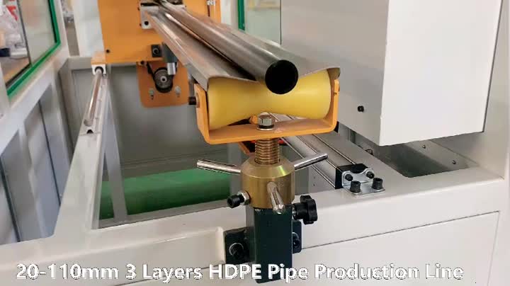 20-110 3 layer HDPE pipe making machine 