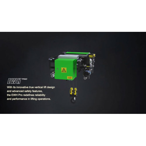 Product introduction video showcasing EWHpro wire rope electric hoist features