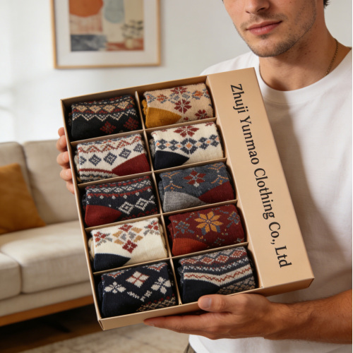 Подарочный набор хлопковых носков с рисунком Yummao для повседневного ношения