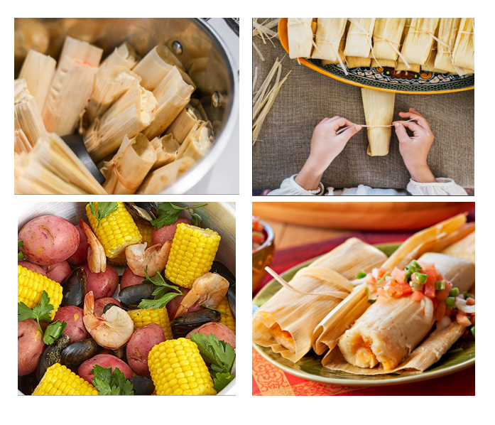 Mexican tamale corns steamer