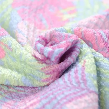 Ivan Textile High Quality Polyester Spandex Jacquard Warp Knitting Crushed Fabric1