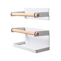 Wholesale White Iron Wall Hanging Umbrella Stand with Adjustable Magnetic Storage Rack for Home Decor1