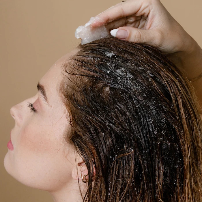 esfoliante de shampoo de sal marinho