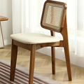 Prix ​​pas cher moderne meuble café en bois et chaises de rotin pour restaurant1
