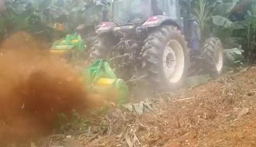 Banana straw crusher