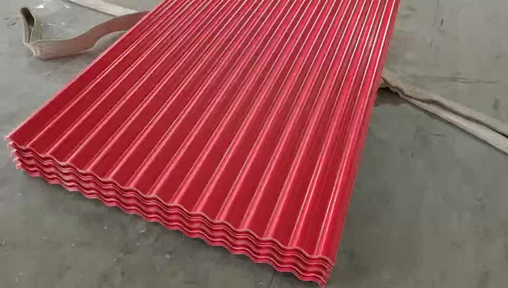 Rote kleine Wellen -PVC -Dachblatt