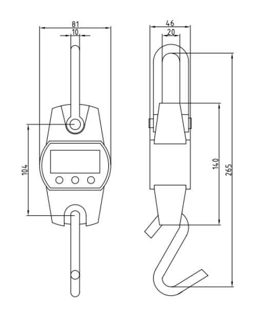 30 kg 50 kg 60 kg 100 kg hängende Kranwaagen