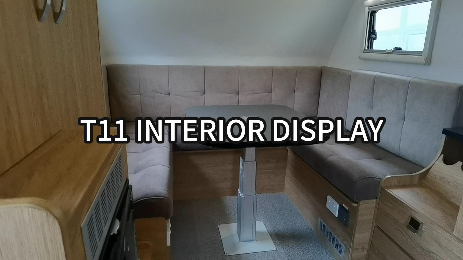 T11 hardtop caravan interior display