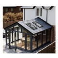 Aluminum Frame Slant Roof Free Standing Winter Garden Sunroom1