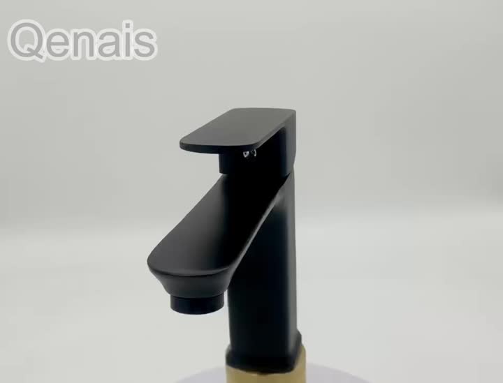 Brass Black Single Hole Basin Faucet