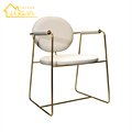 Factory Supply Gemma Stainless Steel Restaurant Chairs with Velvet Fabric and Gold Legs1