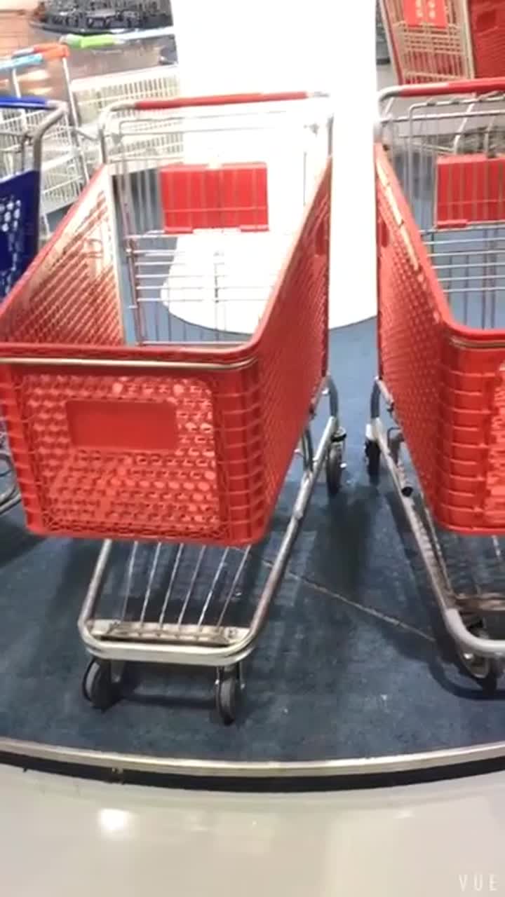 Tranvía de compras de plástico