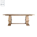 Hot Sale Hamptons Style Natural Oak Wood Rectangle Dining Tables for Events1