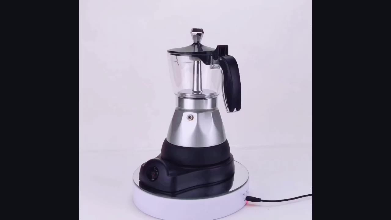 Classic in stile italiano Mocha 3/6cups Aluminium Electric Espresso Machine Coffee1