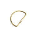 EDC Brass Gold D-Shaped Half Circle Key Chain with Lightweight Carabiner and Screw Locker1