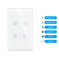 US Standard Toughened Glass Panel Smart Home Automation 4 Gang Wi-Fi Touch Wall Light Switch1