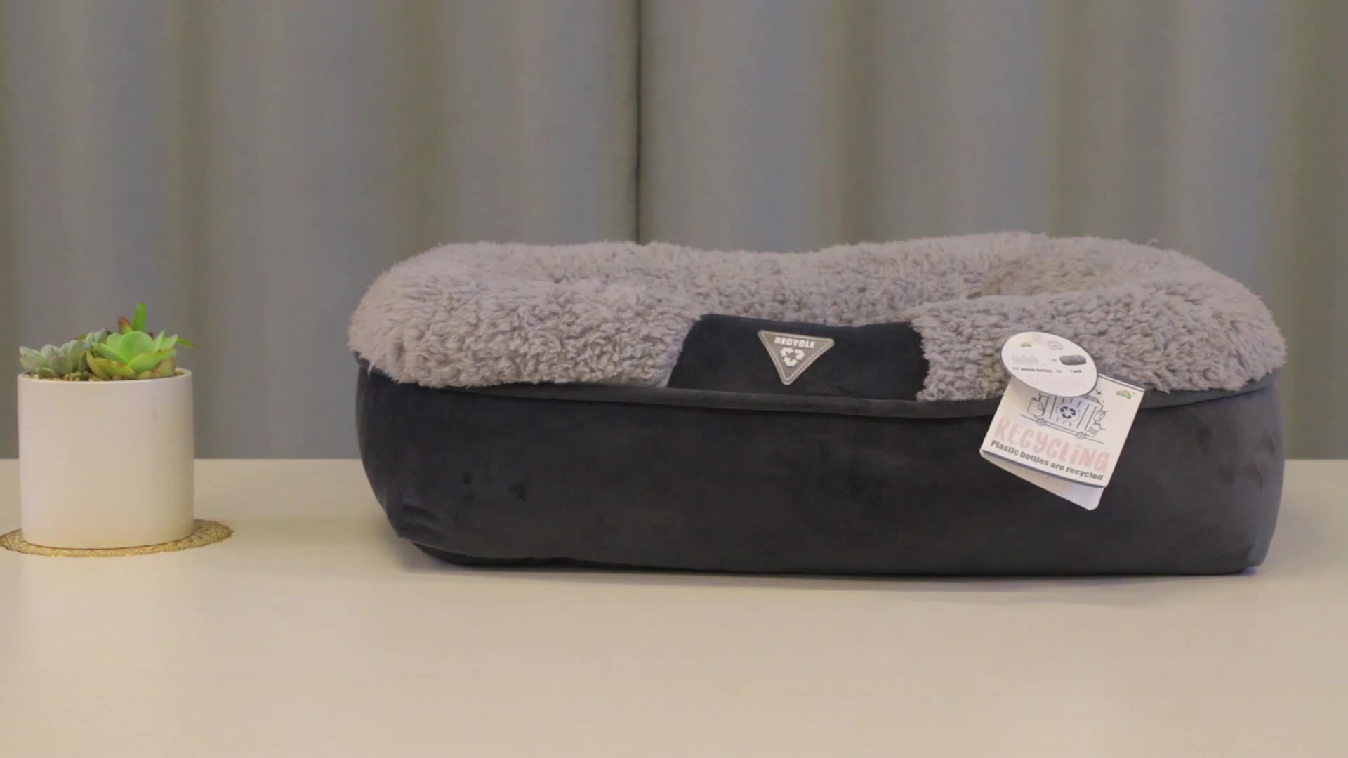 Eco Eco Enco Friendly Long Plush Material Pet Pet Dog Bed1