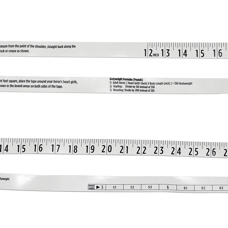 Ukur Wintape Kuda dan Poney Tinggi / Pita Berat, Berat dalam kilogram / Pound & Tinggi dalam Sentimeter / Inci (tangan / cm - lbs / kg