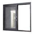 Ventanas correderas con toldo de la puerta de la ventana de flyscreador de aluminio de aluminio de aluminio de vidrio doble