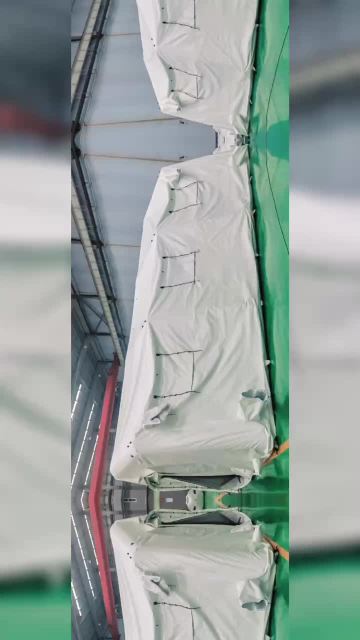 white inflatable tent shipment