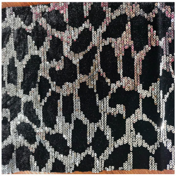 velvet sequin fabric black gold