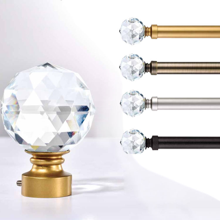 Crystal curtain rod