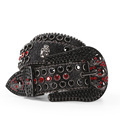Customized Western Leather Belt with Rhinestone BB SIMON CrystalBelt Buckle in Cotton - OEM Options Available1