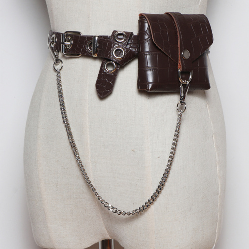 Crocodile Mini Belt En cuir en relief