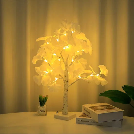 Luminous Artificial Artificial Ginkgo Leaf LED LUZES PAR