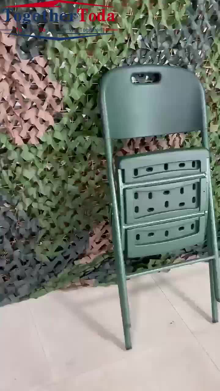 Cadeira dobrável ao ar livre verde escuro