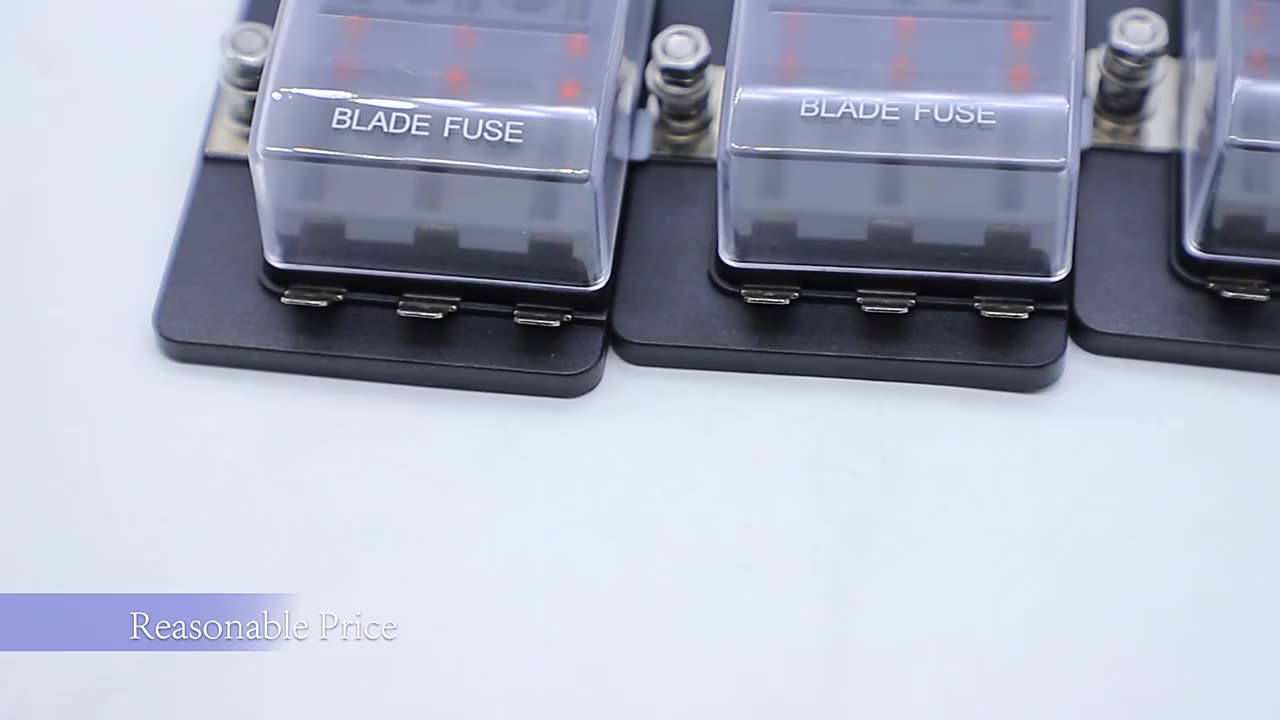 4 -Way Blade FUSE Box Red LED Wskaźnik Blok bezpiecznika dla łodzi samochodowej morska karawana11