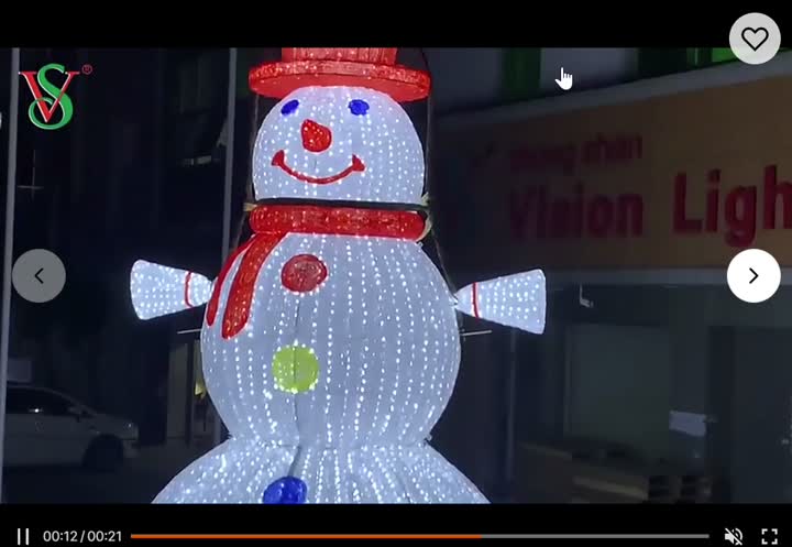 3D Snowman Motif Lights