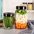 Wholesale Sealed Glass Storage Jar Round Glass Storage Jar Pickles Jar Chili Sauce Bottle1