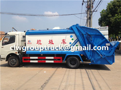 CLW GROUP TRUCK DFAC Duolika Garbage Compactor Truck working part of the operation