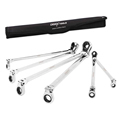 6-Piece Extra Long Flex Head Ratchet Wrench Set with Organizer Pouch1