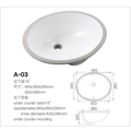 CUPC American Design White Oval Under-Counter Bathroom Sink1
