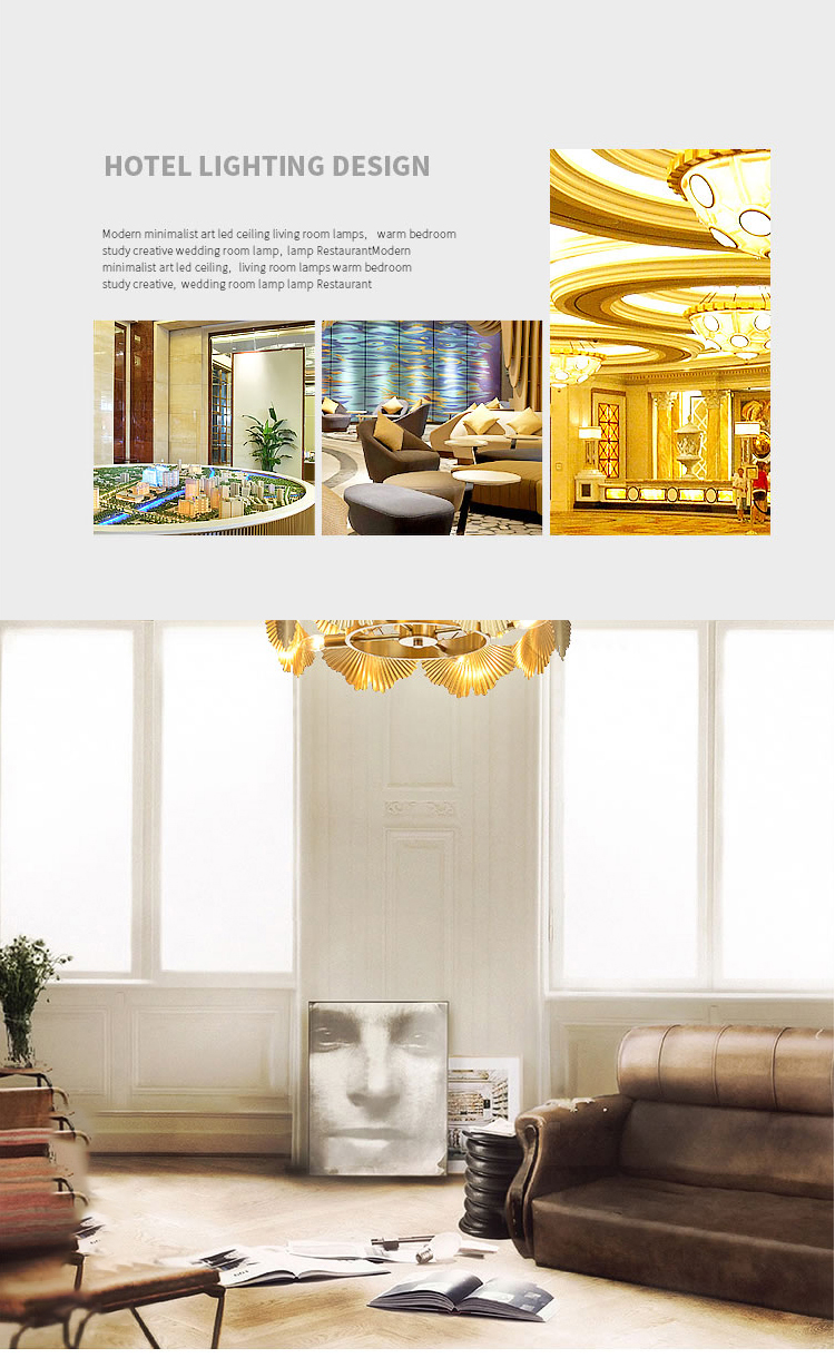 Top conception d'éclairage professionnel hôtel de luxe club de fer pendentif lumière LED