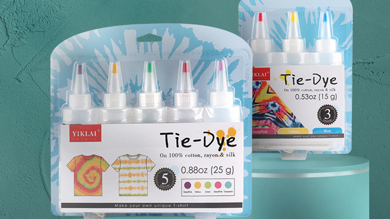 Amazon Hot Sale 12 Color Diy Tie Die Kit Set Pigmen Untuk Anak -Anak/Dewasa Diy Kain Pewarna Handmade Pigmen Set1