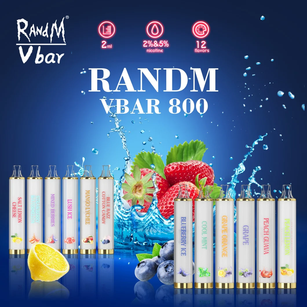 미국 가장 인기 있는 일회용 Vape Randm Vbar 800 퍼프 RM E 담배