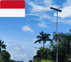 Indonesian case:12m 80W integrated solar street light landed in Indonesia, saving over 20000 yuan in annual electricity bills