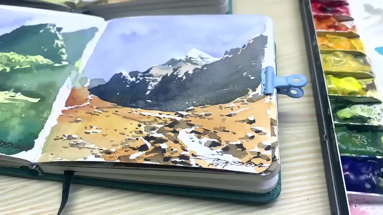 Mini Square Watercolor Journal Drawing Notebook Pad de boceto 100% Algodón 300 GSM Hot Press Cold Press 24 Hojas1