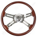 18 Inch Semi Truck Wood Steering Wheel for Freightliner Kenworth Peterbilt1