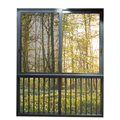 Moderne Aluminium Badezimmer Glas Balkon Einbrecher -Proof -Geländer Ergonomische Armlehre Designs Gleiten Windows1