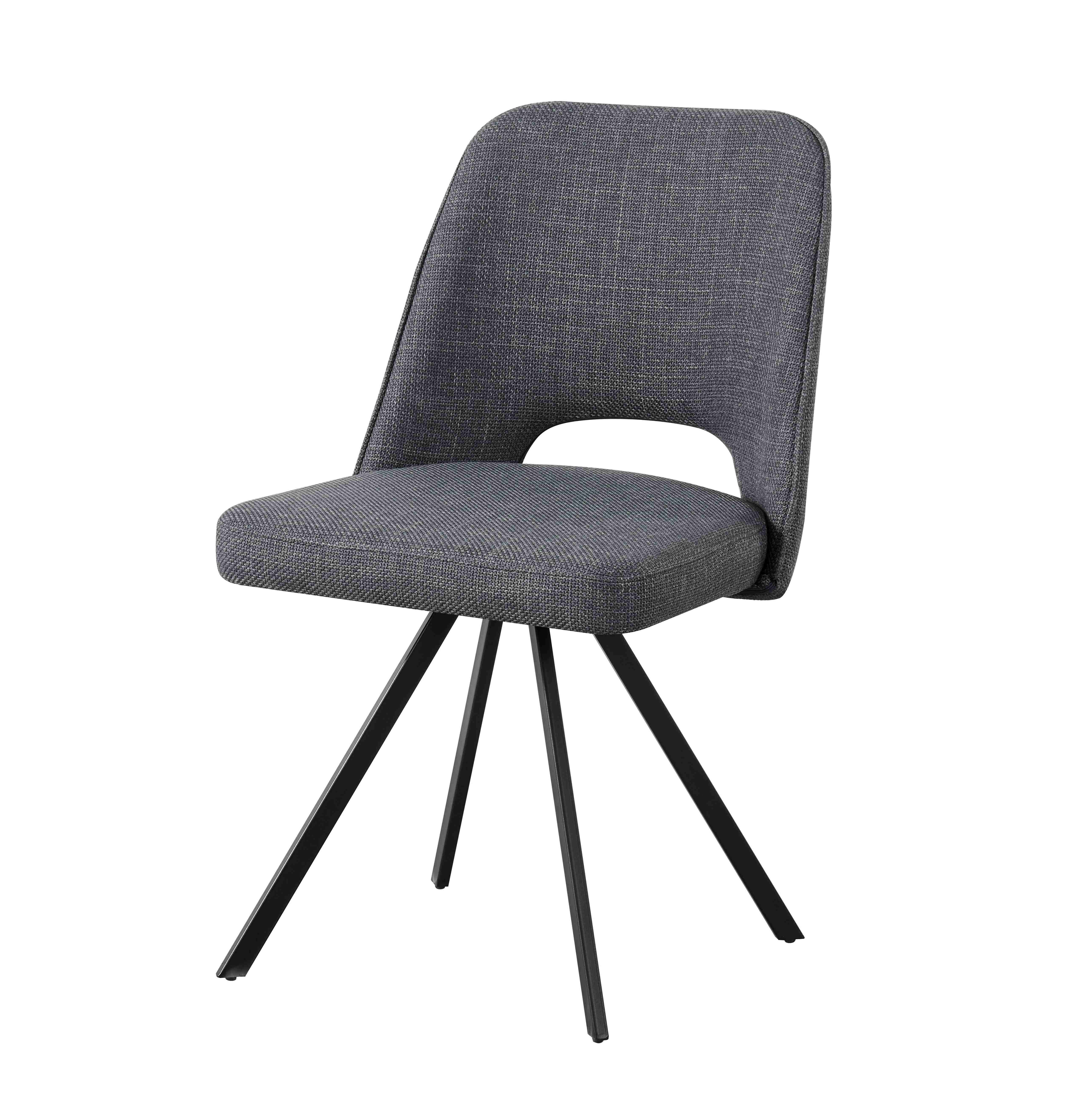 BR-25A34 стул обеденный с тканевой обивкой серый